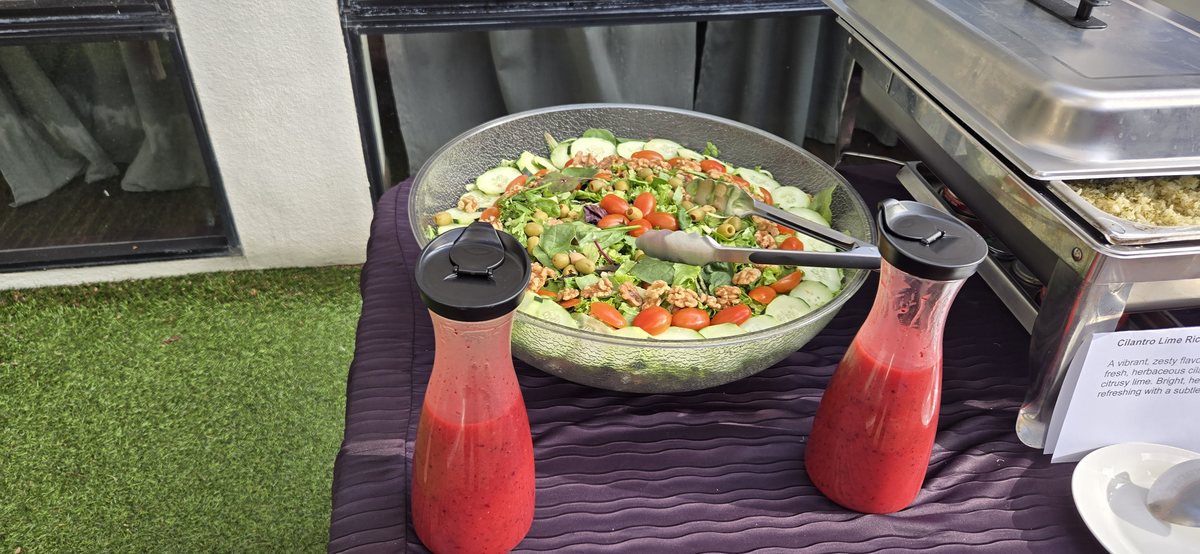 Salad station & agua fresca